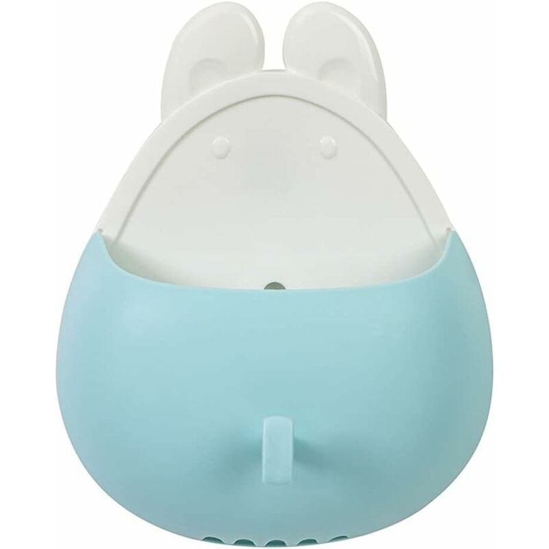 Fei Yu - Boîte de Rangement pour Drain Mural en Forme de Lapin, étagère pour Articles Divers, Porte-Brosse à Dents, Bleu