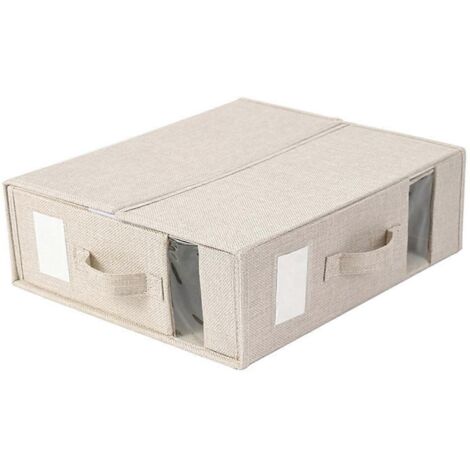 Boîte de rangement pour draps, organisateur de vêtements et de draps pour armoire ---