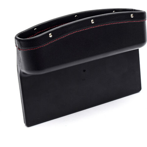 Boîte de rangement pour espace de siège de voiture, organisateur de console de siège de voiture, boîte de rangement (noir)