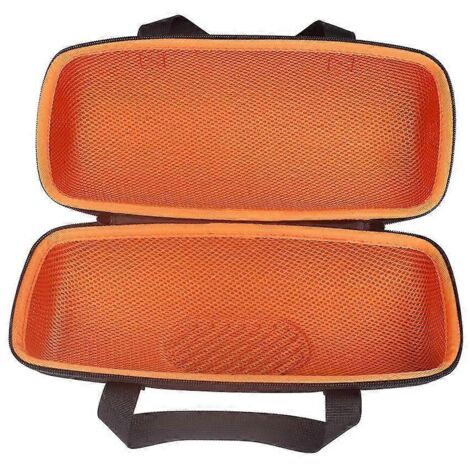 Boîte de rangement pour étui de protection Xtreme 3, housse pour haut-parleur, noir et orange.