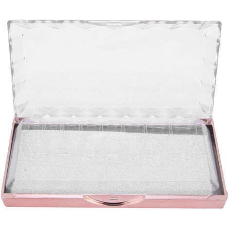 Boîte de Rangement pour Faux Ongles 16 Cases - Coffret Portable en Acrylique pour Salon à Domicile