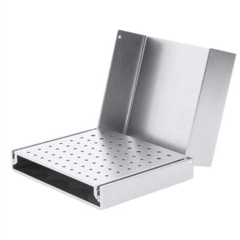 Boîte de rangement pour fraises 76 trous en alliage d'aluminium, stérilisateur pour autoclave, argent