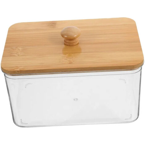 Boîte de rangement pour le linge, conteneur à couvercle transparent, rangement pour la buanderie de la salle de bain