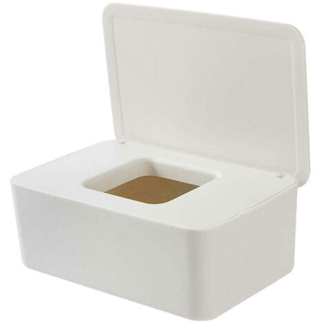 Boîte de rangement pour lingettes humides et sèches avec couvercle anti-poussière