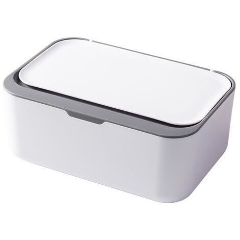 Boîte de rangement pour lingettes portable, couvercle et distributeur grande capacité, idéal pour la maison, le bureau et les voyages, anti-poussière et facile à nettoyer.