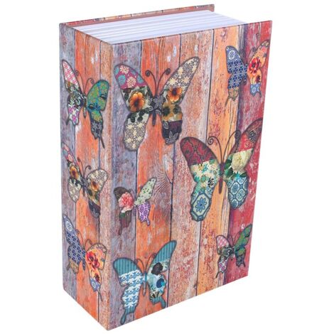 Boîte de Rangement pour Livre de Détournement, Coffre-fort Secret pour Dictionnaire de Stockage Secret(Butterfly Type)