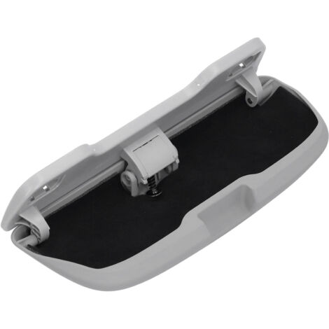 Boîte de rangement pour lunettes de voiture, étui à lunettes de soleil organisateur espace gainé (Gris foncé)