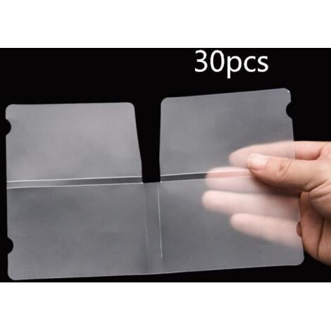 Boîte de rangement pour masque facial 30pcs Boîte de masque portable en plastique avec clip de rangement pliable et réutilisable