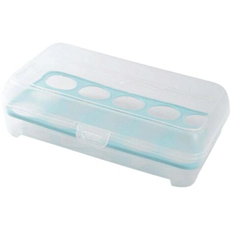 Boîte de rangement pour œufs avec couvercle, compatible réfrigérateur, qualité alimentaire, 15 compartiments, plateau à œufs, boîte de conservation alimentaire