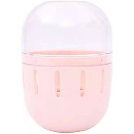Boîte de rangement pour œufs de beauté portable, respirante, anti-poussière et pratique (rose)