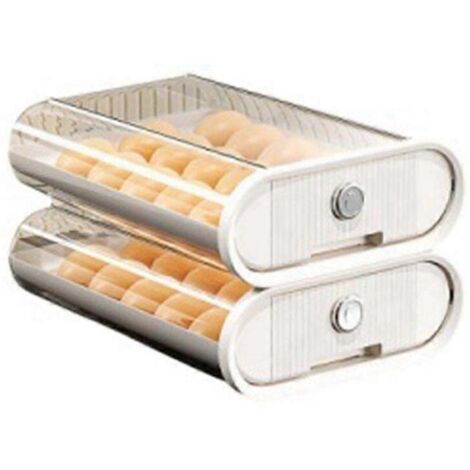 Boîte de rangement pour œufs, étagère à œufs anti-odeurs, étagère à œufs empilable, rangement C