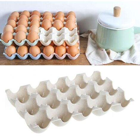 Boîte de rangement pour œufs pour réfrigérateur de cuisine, gain de place, 3 rangées, conservation fraîche, multi-usages