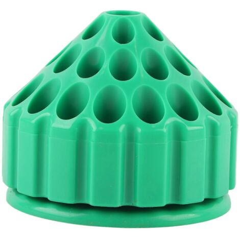 Boîte de rangement pour outils de meulage et de sculpture avec porte-fraises rotatif, support pour forets et tarauds (vert)