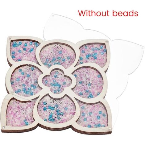 Boîte de rangement pour perles à fleurs avec couvercle ---