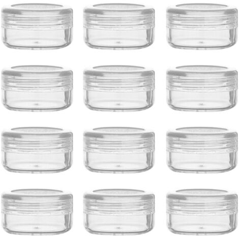 Boîte De Rangement Pour Perles - Contenant Transparent En Plastique Avec Couvercle À Vis Arrondi - 1 Pièce