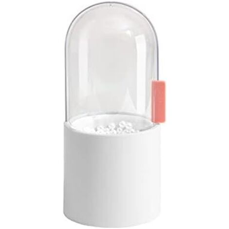 Boîte de rangement pour pinceaux cosmétiques en perles transparentes en cristal (Blanc)