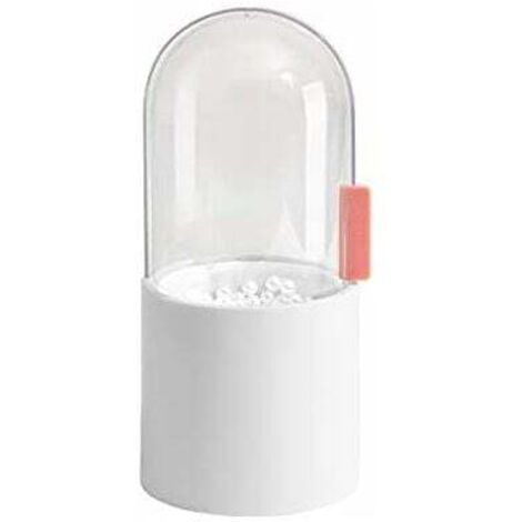 Boîte de rangement pour pinceaux cosmétiques en perles transparentes en cristal (Blanc)-Fei Yu