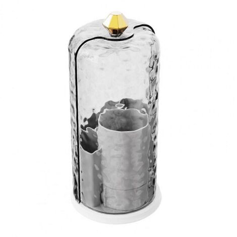 Boîte de rangement pour pinceaux de maquillage avec couvercle transparent, grande capacité B