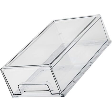 Boîte De Rangement Pour Réfrigérateur Grosse Taille Transparente En Pet, Hermétique, Conteneur Alimentaire Domestique Fruits Et Légumes, Organiseur Tiroir Cuisine Congélation, - 33.5X20.5X11CM
