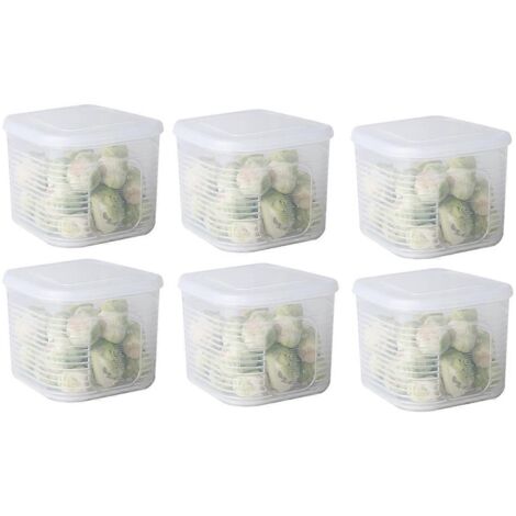 Boîte de rangement pour réfrigérateur, idéale pour les fruits et les aliments.