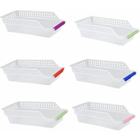 Boîte de rangement pour réfrigérateur – Lot de 6 boîtes empilables en PP durable, idéales pour fruits et légumes – Design compact et gain de place