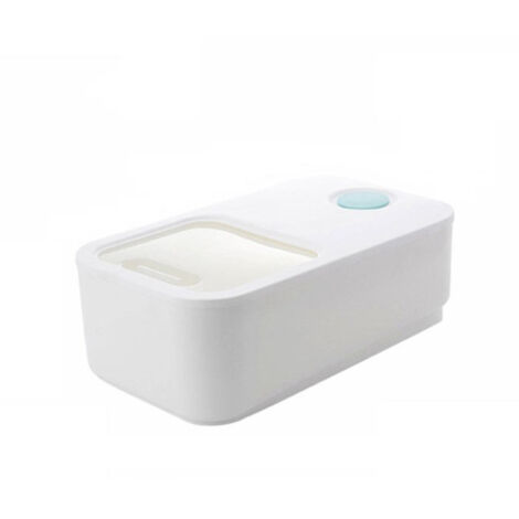 Boîte de Rangement pour Riz 5kg avec Couvercle Poussoir Étanche - Récipient Alimentaire Transparent pour Céréales et Grains