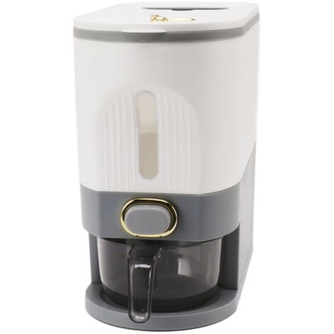 Boîte de Rangement pour Riz 5L Gris - Récipient Hermétique Grande Capacité pour Cuisine