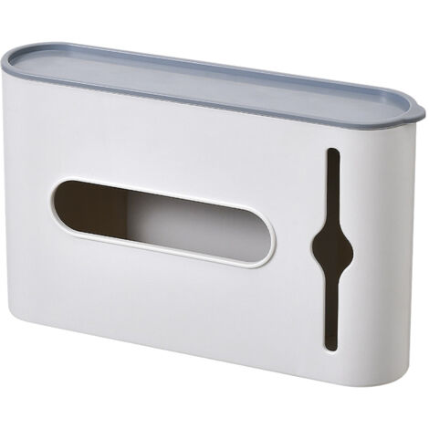 Boîte de rangement pour sacs poubelle, distributeur de sacs poubelle, support mural auto-adhésif pour sacs en plastique, distributeur de sacs d'épicerie pour la maison, la cuisine et la salle de bain