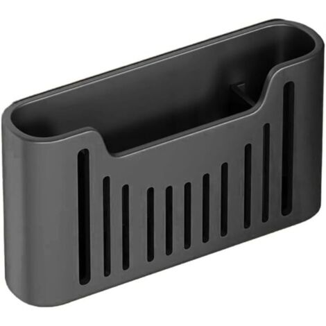 Boîte de rangement pour sacs poubelle, étagère de rangement en plastique, étagère à ustensiles de cuisine, boîte coulissante pour sacs poubelle (noire)