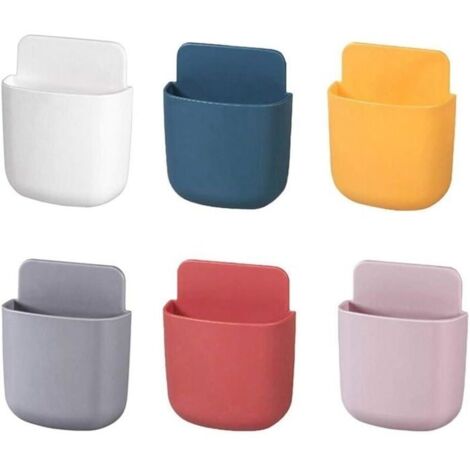 Boîte de rangement pour télécommande, 6 pièces, support mural en ABS pour téléphone et télécommande, organisateur Odipie