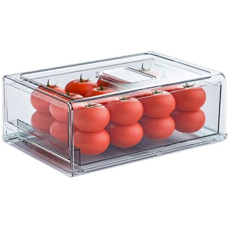 Boîte de rangement pour tiroir de réfrigérateur, L--
