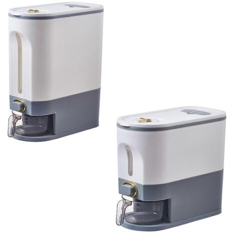 Boîte de rangement pour tonneaux de riz, étanche aux insectes et à l'humidité, gris-blanc