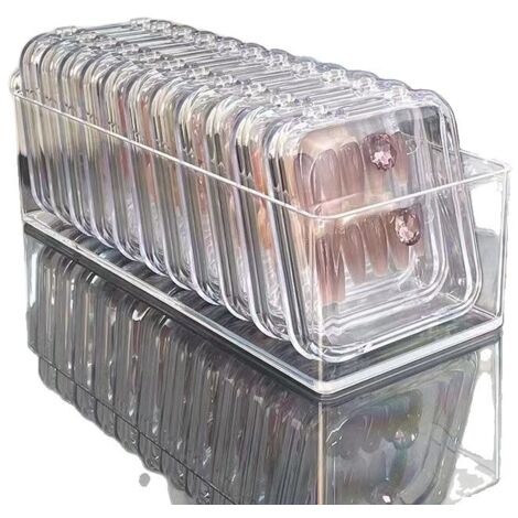 Boîte de rangement pour vernis à ongles, lot de 12, contenants pour faux ongles, étui de rangement transparent en acrylique avec vernis à ongles.