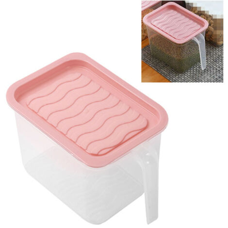 Boîte de rangement réfrigérateur PP avec poignée - Conteneur rectangulaire 11.5x10.5x15cm / Organisation optimisée 74g - 1 unité