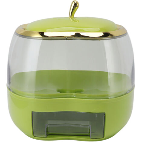 Boîte de Rangement Riz Airtight 5000ml - Récipient Alimentaire pour Céréales et Riz, Distributeur de Riz Pratique, Vert Petit pour Cuisine