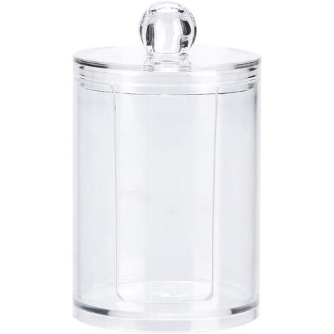 Boîte de rangement ronde transparente en coton, boîte de rangement cosmétique