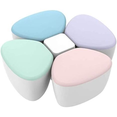 Boîte de rangement scellée en forme de fleur portable à quatre compartiments pour bébé (multicolore)