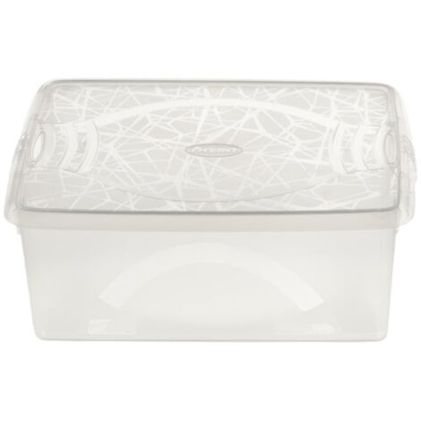 Boite de rangement "Selfy" en plastique - Transparent - 45L - L 60 x l 40 x H 28 cm - Livraison gratuite