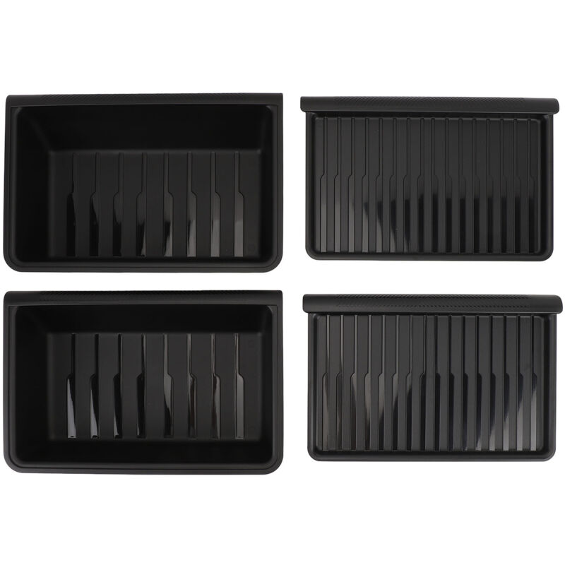 Boîte de rangement sous le siège, 2 pièces, TPE, gain de place, résistant aux chocs, plateau caché, organisateur avec couvercle pour véhicule