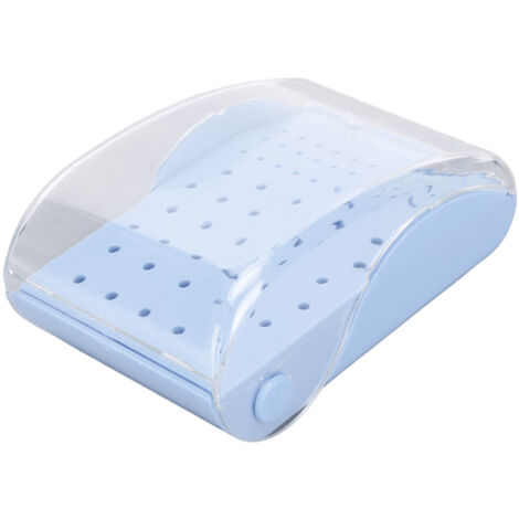 Boîte de rangement stérilisable pour instruments dentaires, 60 alvéoles rectangulaires bleues, organisation cabinet dentaire