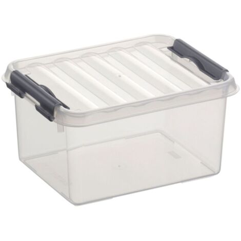 Boîte de rangement Sunware Q-Line 2L Transparent/Gris