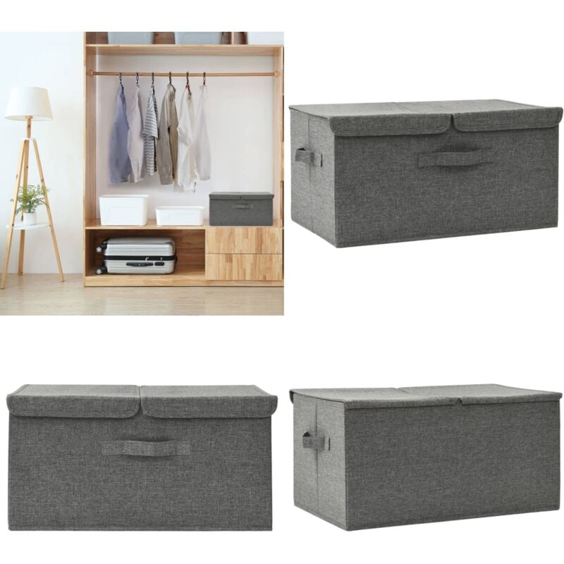 Boîte de rangement Tissu 50x30x25 cm Anthracite - boîte de rangement - boîtes de rangement - Home & Living - Anthracite