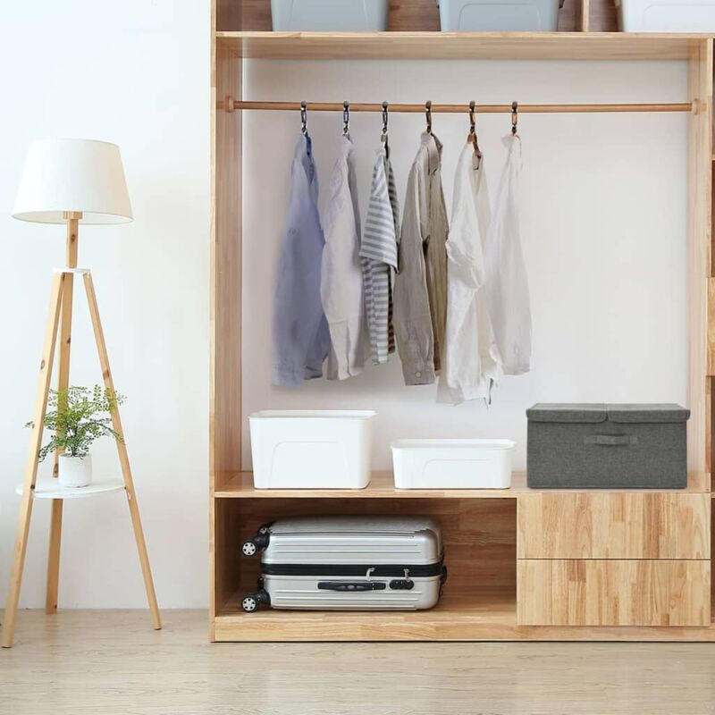 Boîte de rangement Tissu 50x30x25 cm Anthracite Vidaxl