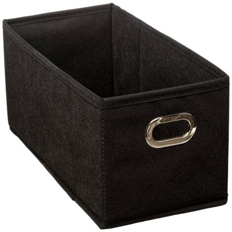 Boîte de rangement tissu Noir 15 x 31 x 15 cm - Five