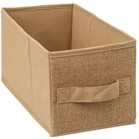 Boîte de Rangement "Toile de Jute" 15x31cm Beige Lin