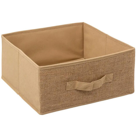 Boîte de Rangement "Toile de Jute" 31x31cm Beige Lin
