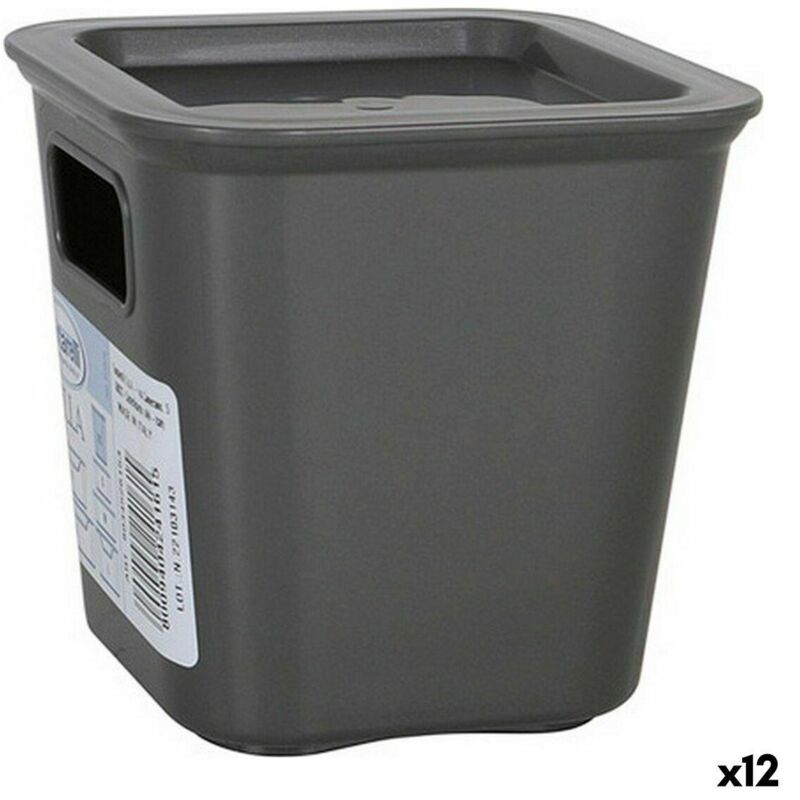 Tontarelli - Boîte de storage bella grey 11.4 x 11.4 x 11.2 cm (12 pièces)