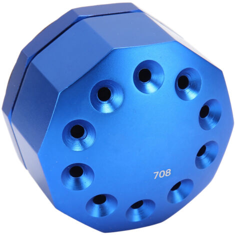 Boîte de Rangement Tournante 10 Compartiments pour Outils de Bricolage, Idéale pour Tournevis et Ciseaux à Bois, Design Léger Bleu