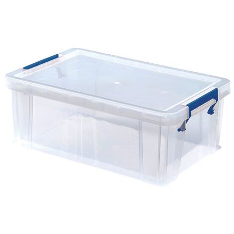 Boite de rangement Transparent Verrouillable 10L, 15.5cm x 39.5cm x 25.5cm ( Prix pour 1 )