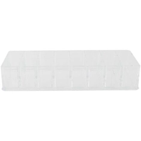 Boîte de rangement transparente en acrylique pour maquillage et cosmétiques, avec compartiments, pour bijoux